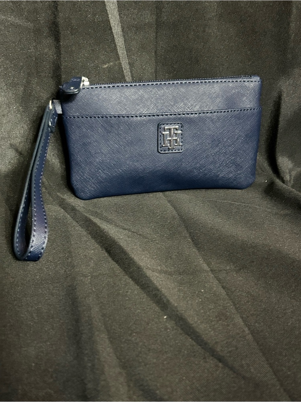 Tommy Hilfiger Navy Blue Wristlet Pouch